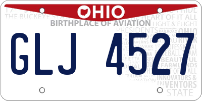 OH license plate GLJ4527