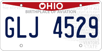 OH license plate GLJ4529