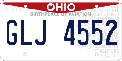OH license plate GLJ4552