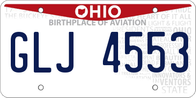 OH license plate GLJ4553