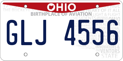 OH license plate GLJ4556