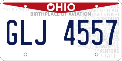 OH license plate GLJ4557