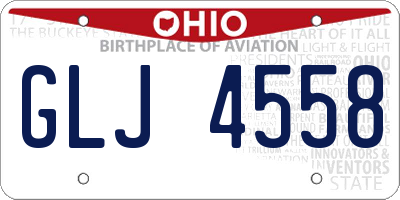 OH license plate GLJ4558