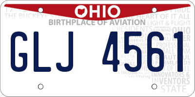 OH license plate GLJ4561