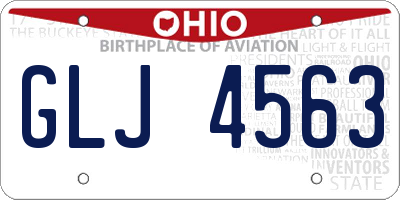 OH license plate GLJ4563