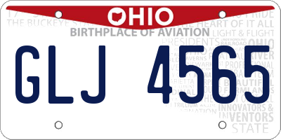 OH license plate GLJ4565