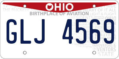 OH license plate GLJ4569