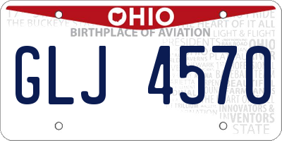 OH license plate GLJ4570
