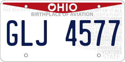 OH license plate GLJ4577