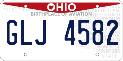 OH license plate GLJ4582