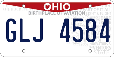 OH license plate GLJ4584