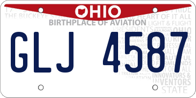 OH license plate GLJ4587