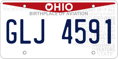 OH license plate GLJ4591