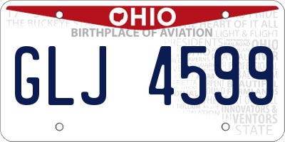OH license plate GLJ4599