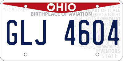 OH license plate GLJ4604