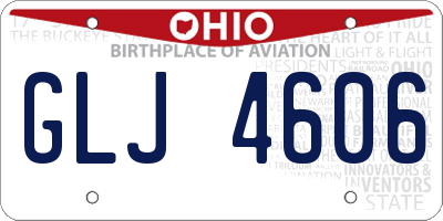 OH license plate GLJ4606