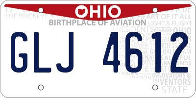 OH license plate GLJ4612