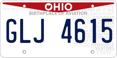 OH license plate GLJ4615