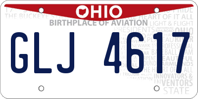 OH license plate GLJ4617