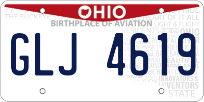 OH license plate GLJ4619