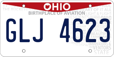 OH license plate GLJ4623