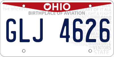 OH license plate GLJ4626