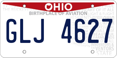 OH license plate GLJ4627