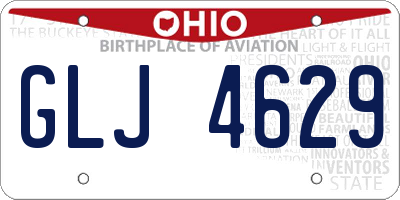 OH license plate GLJ4629