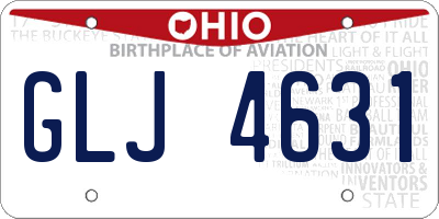 OH license plate GLJ4631
