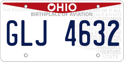 OH license plate GLJ4632