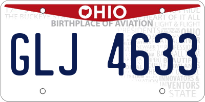 OH license plate GLJ4633