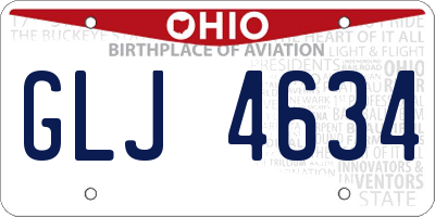 OH license plate GLJ4634