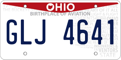 OH license plate GLJ4641