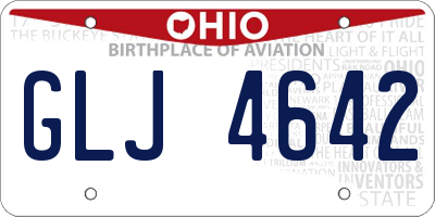 OH license plate GLJ4642