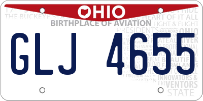OH license plate GLJ4655