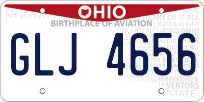 OH license plate GLJ4656
