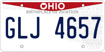 OH license plate GLJ4657