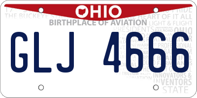 OH license plate GLJ4666