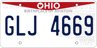 OH license plate GLJ4669