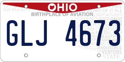 OH license plate GLJ4673