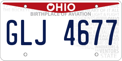OH license plate GLJ4677