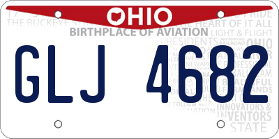 OH license plate GLJ4682