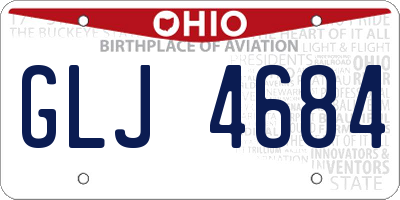 OH license plate GLJ4684