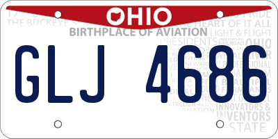 OH license plate GLJ4686