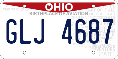OH license plate GLJ4687