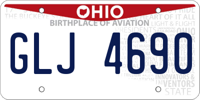 OH license plate GLJ4690
