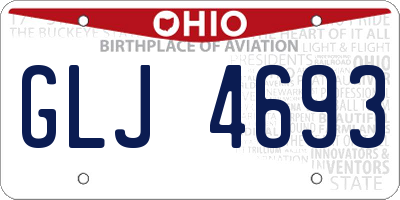 OH license plate GLJ4693