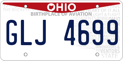 OH license plate GLJ4699