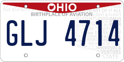 OH license plate GLJ4714