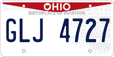 OH license plate GLJ4727